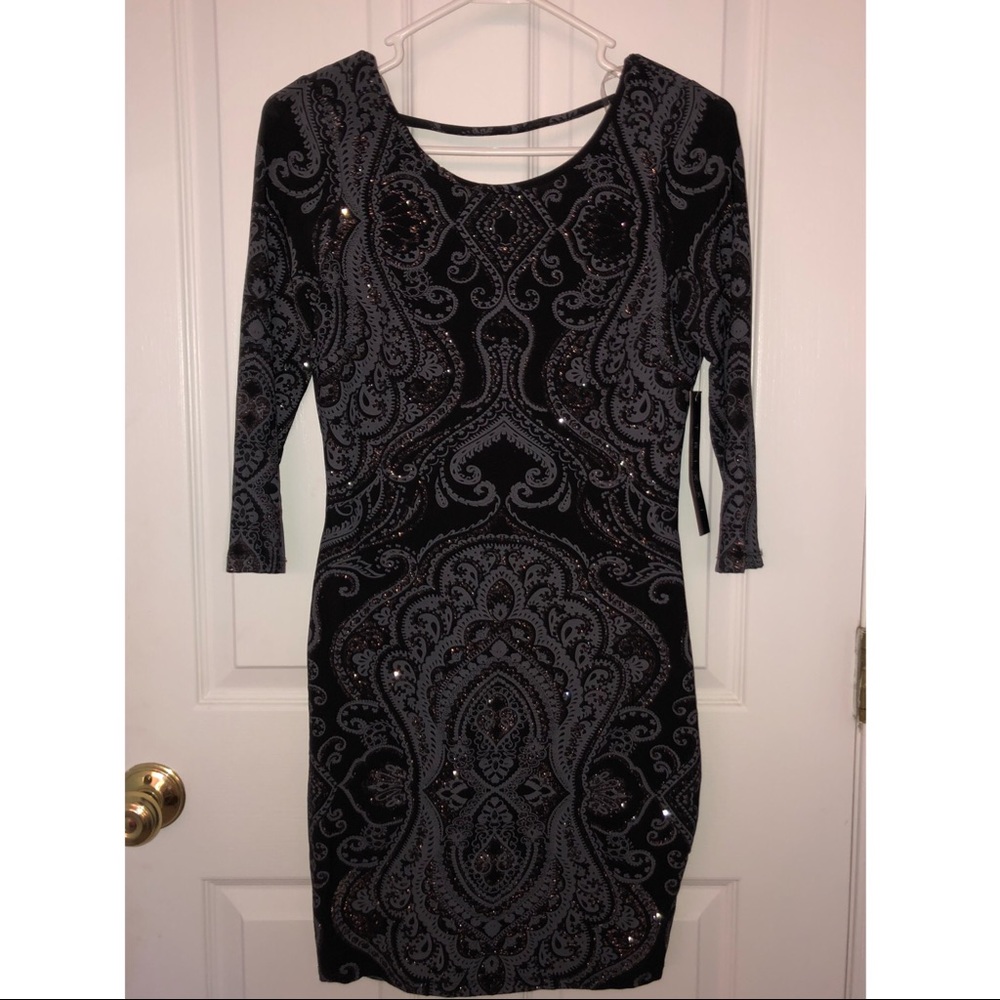 NWT Trixxi Quarter Sleeve Little Black Dress